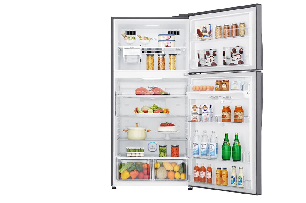 LG Refrigerator 2D 20.9 CuFt | WiFi |Bar Handle |Touch LED Display |Multi Air Flow |Hygiene Fresh+|Silver - Modern Electronics