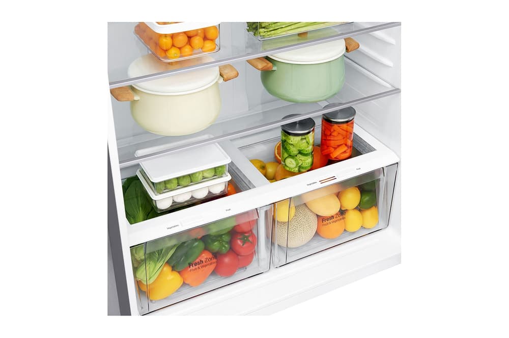 LG Refrigerator 2D 20.9 CuFt | WiFi |Bar Handle |Touch LED Display |Multi Air Flow |Hygiene Fresh+|Silver - Modern Electronics