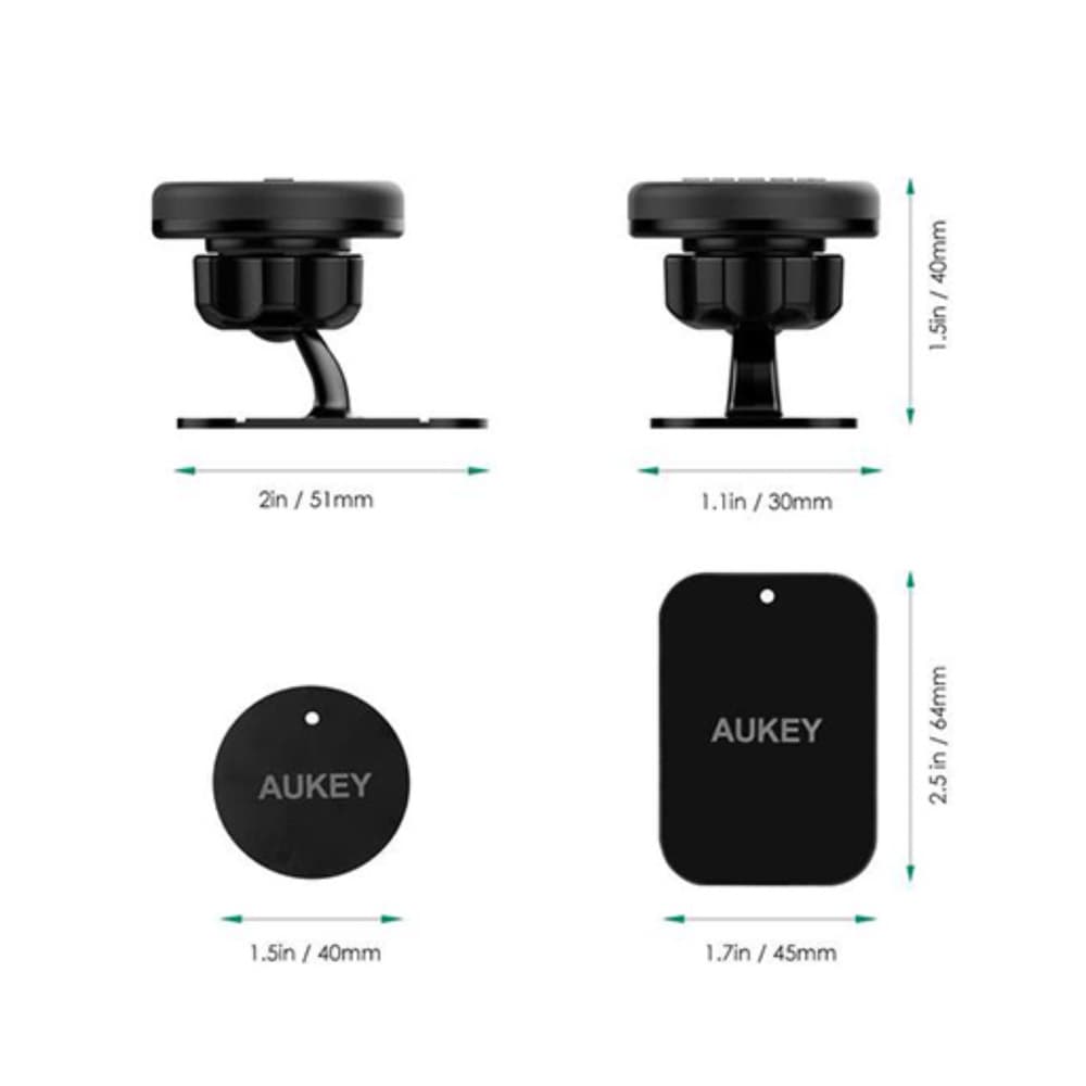 Aukey Universal Magnetic Dashboard Car Phone Mount Holder Black - Modern Electronics