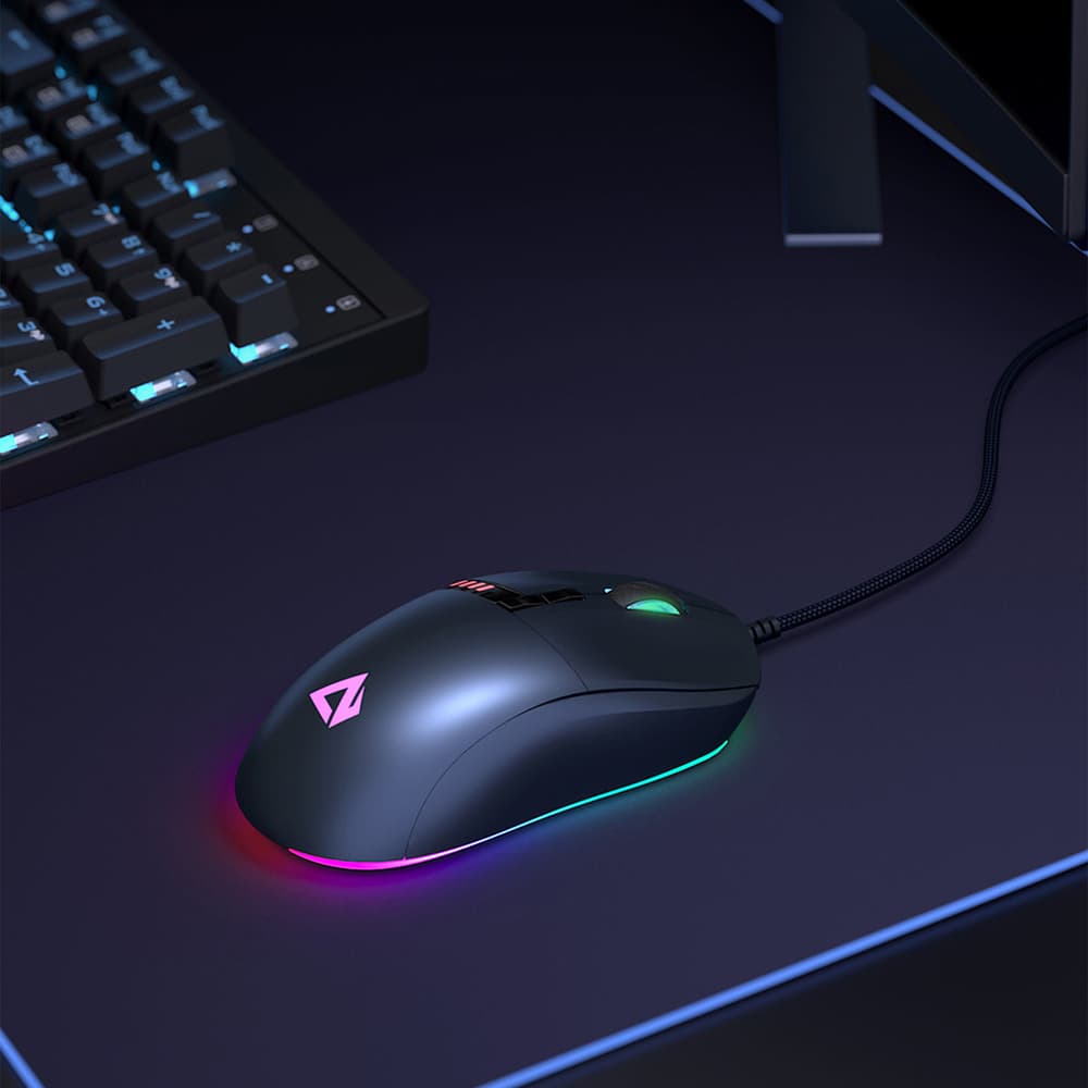 Aukey 10000 DPI Knight RGB Wired Gaming Mouse Black - Modern Electronics