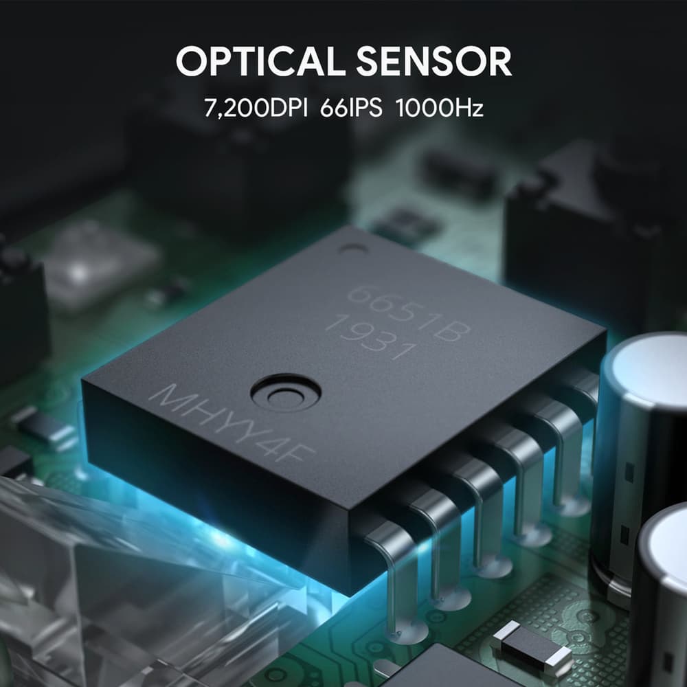 أوكي ماوس الألعاب RGB سلكي بمستشعر بصري 7200 نقطة في البوصة أسود - Modern Electronics