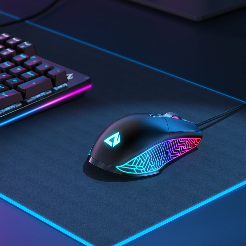 أوكي ماوس الألعاب RGB سلكي بمستشعر بصري 7200 نقطة في البوصة أسود - Modern Electronics