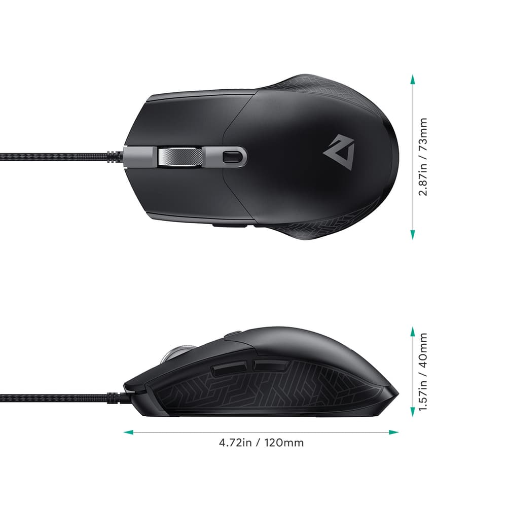 أوكي ماوس الألعاب RGB سلكي بمستشعر بصري 7200 نقطة في البوصة أسود - Modern Electronics