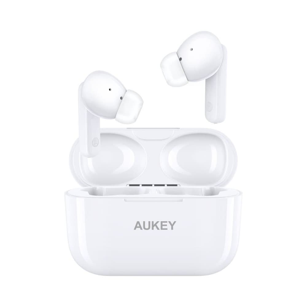Aukey Dual Microphone System True Wireless Earbuds White - Modern Electronics