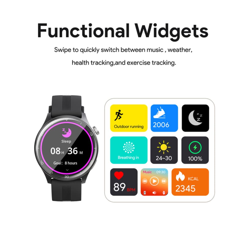 Aukey Smart Watch 2 Pro with Calling Function Grey - Modern Electronics