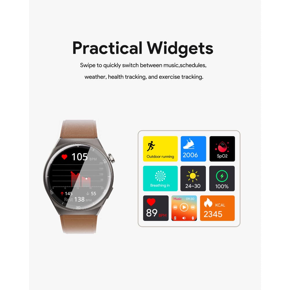 Aukey Smart Watch 2 Ultra with Calling Function Grey - Modern Electronics