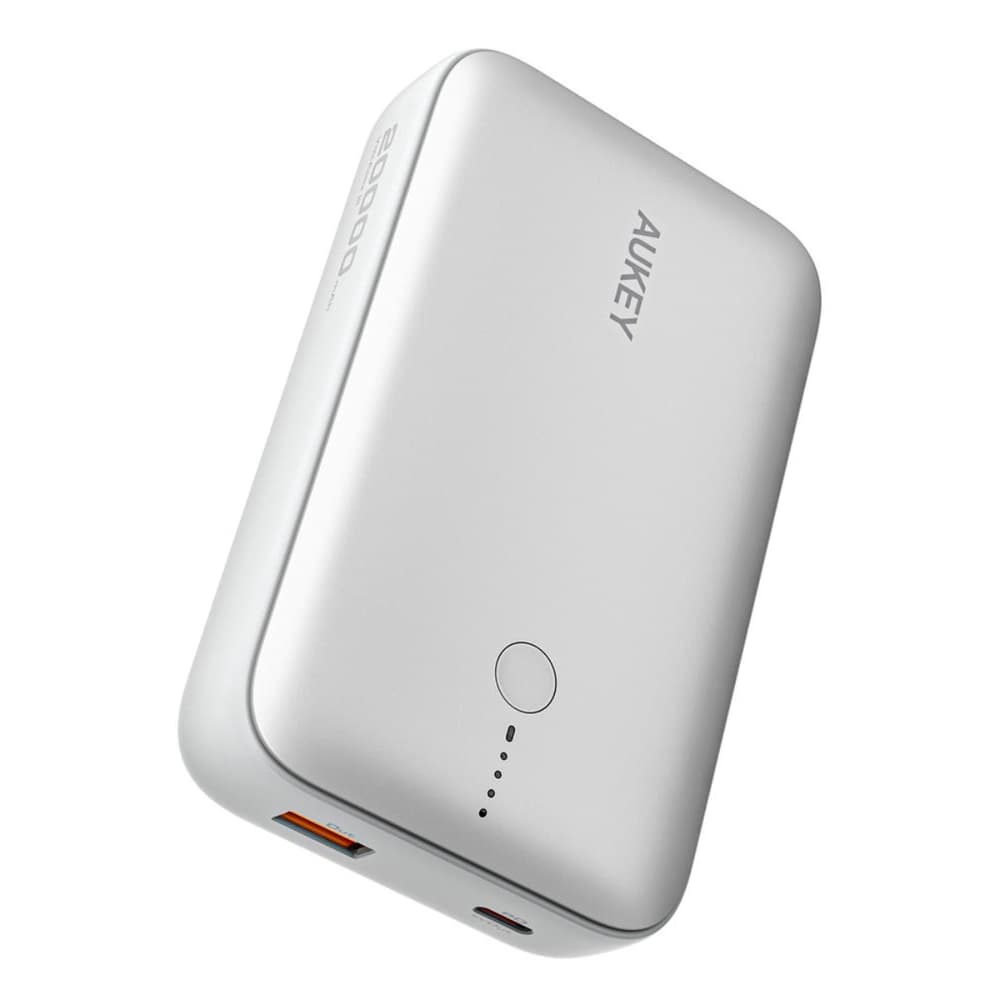 Aukey Spark Mini Compact Fast Charging Power Bank 20000mAh White - Modern Electronics