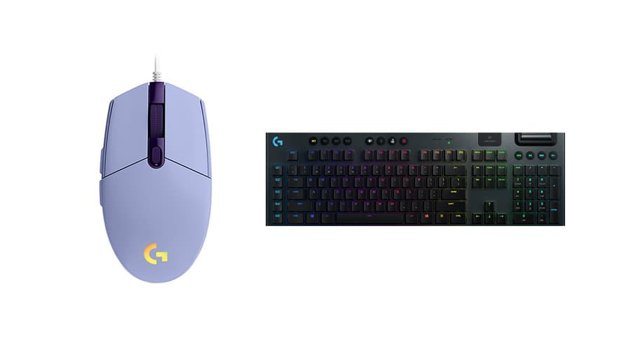 Logitech G815 Clicky Switch Keyboard with Logitech G203 LIGHTSYNC Gaming Mouse - Lilac - Modern Electronics