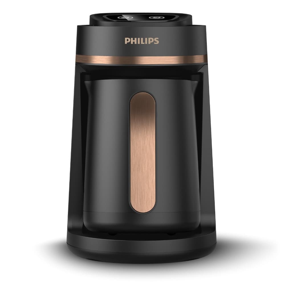 Philips Series 5000 Turkish Coffee maker|735W| 4 cups capacity|Automatic shut off |Black and bronze - Modern Electronics