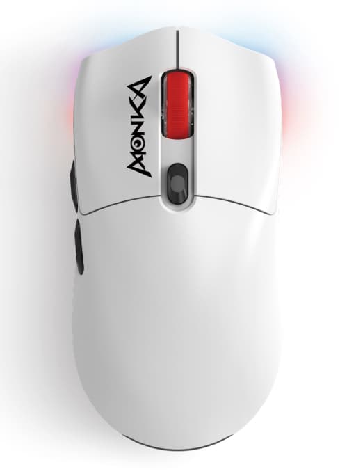 Monka Guru G995W Wireless Gaming Mouse | Lightweight - White - Modern Electronics