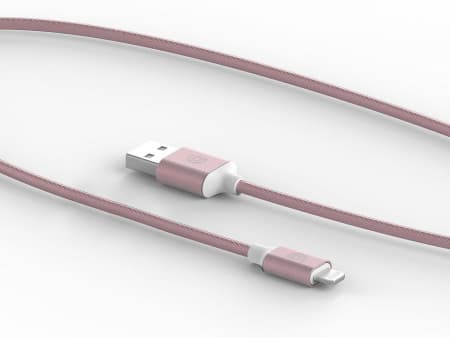 Griffin 1m Charge/Sync Cable, Braided Lightning - Rose Gold - Modern Electronics