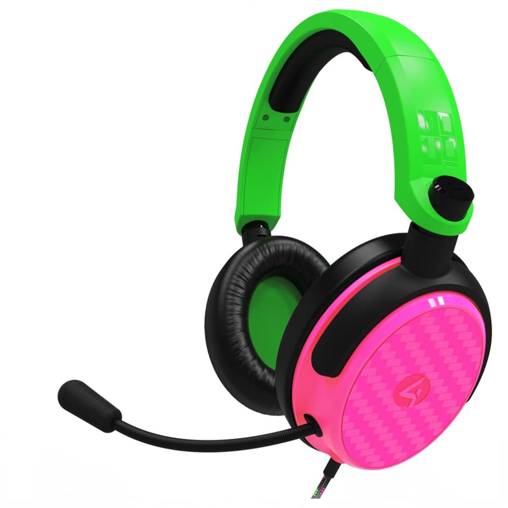 4GMR C6-100 |Gaming Wired  Headset| Neon Green/Pink - Modern Electronics