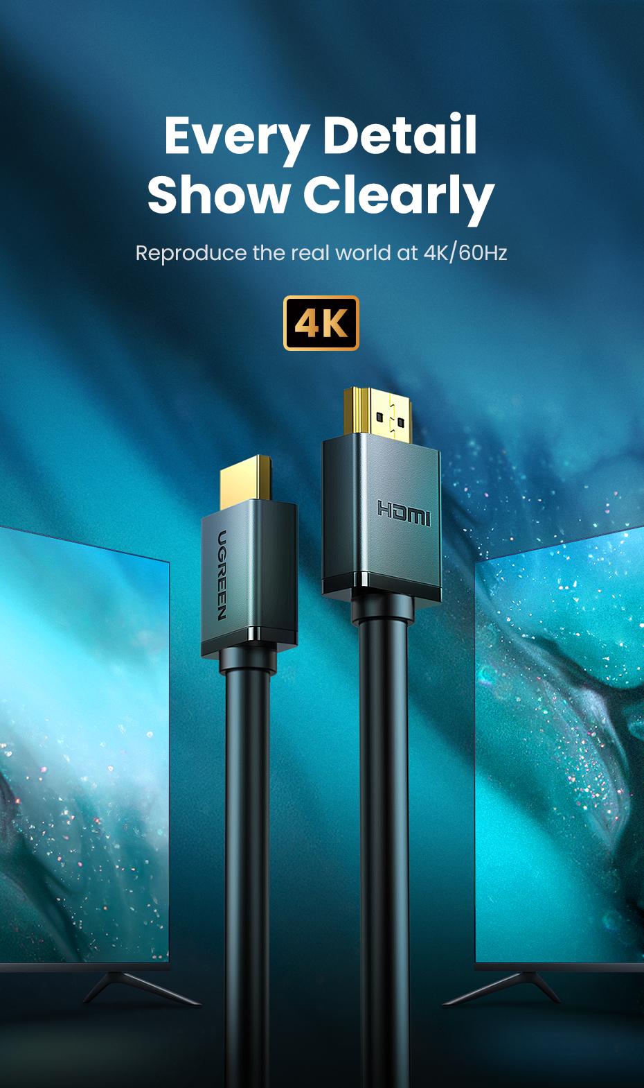 يوجرين كابل HDMI بطول 30 متر  |أسود - Modern Electronics