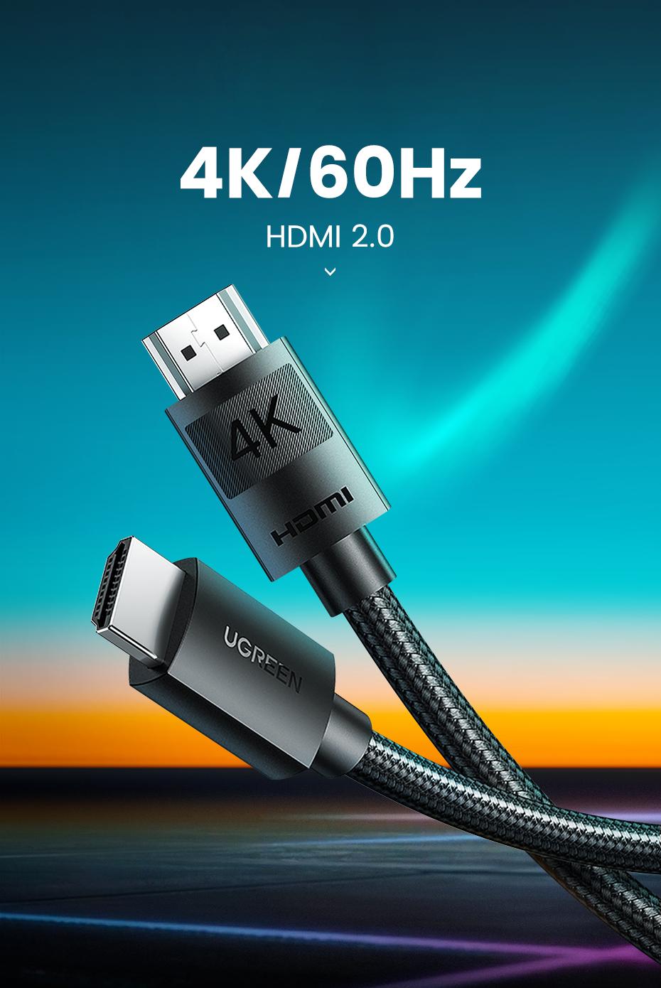 يوجرين كابل HDMI  إلى HDMI مضفر بدقة 4K | 2 متر - Modern Electronics