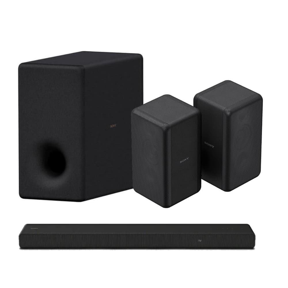 سوني HT-A3000 مكبر صوت 3.1 قناة بقوة 250 واط مع Dolby Atmos، ومكبر الصوت اللاسلكي الإضافي SONY SA-SW3، ومكبرات الصوت الخلفية اللاسلكية الإضافية SONY SA-RS3S – أسود - Modern Electronics