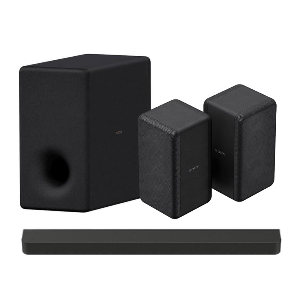 Sony BRAVIA Theatre Bar 8 with Sony SA-SW3 Additional Wireless Subwoofer and Sony SA-RS3S Additional Wireless Rear Speakers Black - Modern Electronics