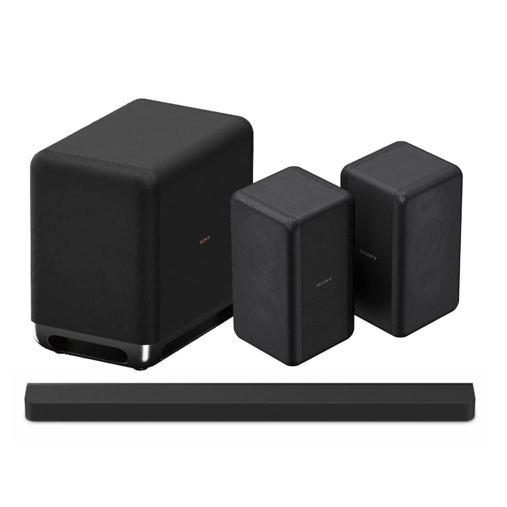 BRAVIA Theatre Bar 9 with SONY SA-RS3S Additional Wireless Rear Speakers and SONY SA-SW5 300W Additional Wireless Subwoofer Black - Modern Electronics