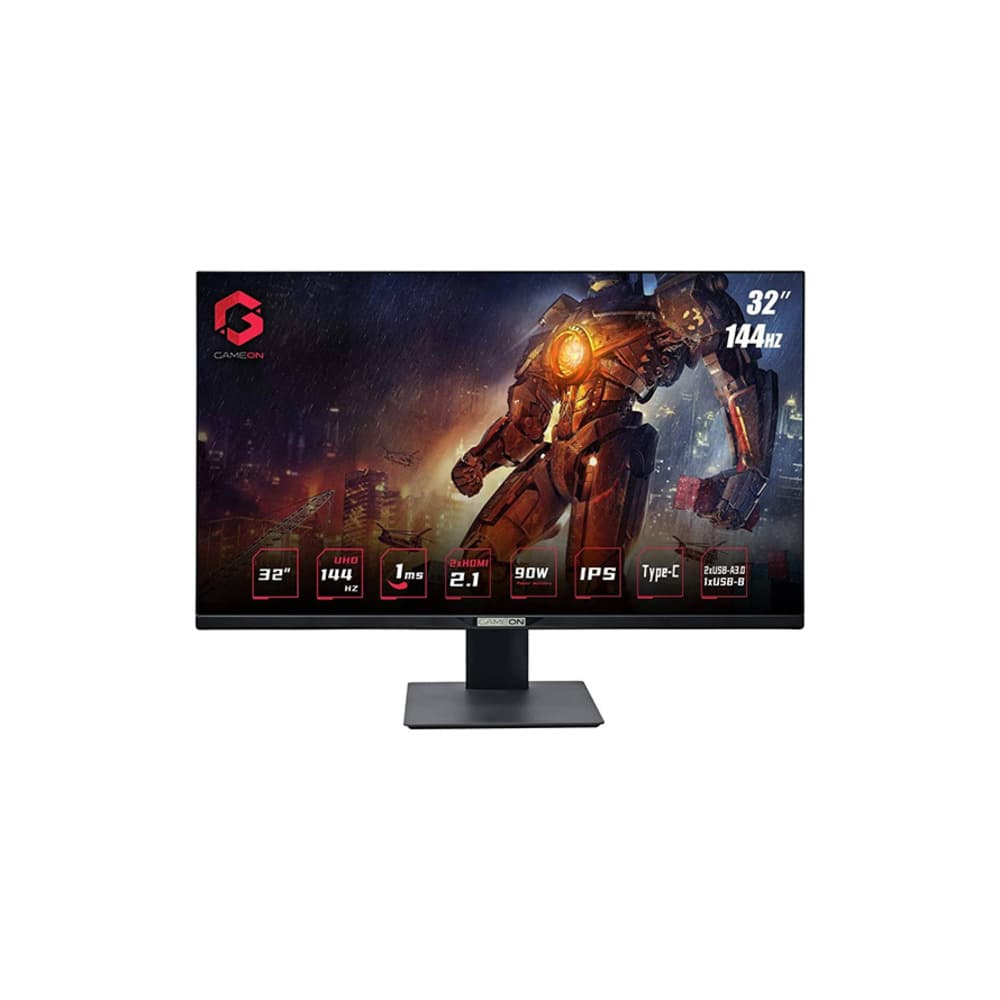 GAMEON GO 32 Inch | UHD | 144Hz | 1ms | IPS Panel | 2.1 HDMI Gaming Monitor | Black - Modern Electronics