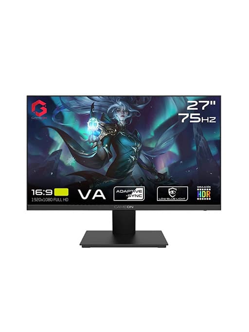 GAMEON GOE27FHD75VA|27 Inch|Full HD|75Hz Refresh Rate|4ms Response Time|Flat VA Gaming Monitor with G-Sync & FreeSync - Black - Modern Electronics