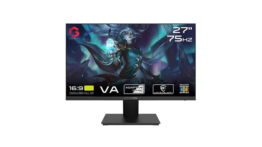 GAMEON GOE27FHD75VA|27 Inch|Full HD|75Hz Refresh Rate|4ms Response Time|Flat VA Gaming Monitor with G-Sync & FreeSync - Black - Modern Electronics