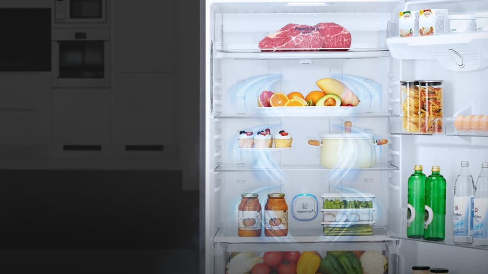LG Refrigerator 2D 20.9 CuFt | WiFi |Bar Handle |Touch LED Display |Multi Air Flow |Hygiene Fresh+|Silver - Modern Electronics