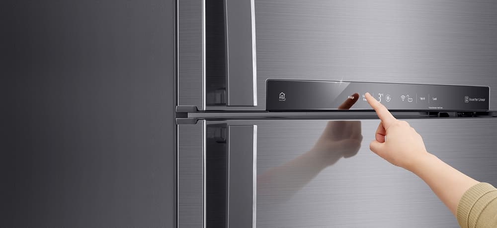 LG Refrigerator 2D 20.9 CuFt | WiFi |Bar Handle |Touch LED Display |Multi Air Flow |Hygiene Fresh+|Silver - Modern Electronics