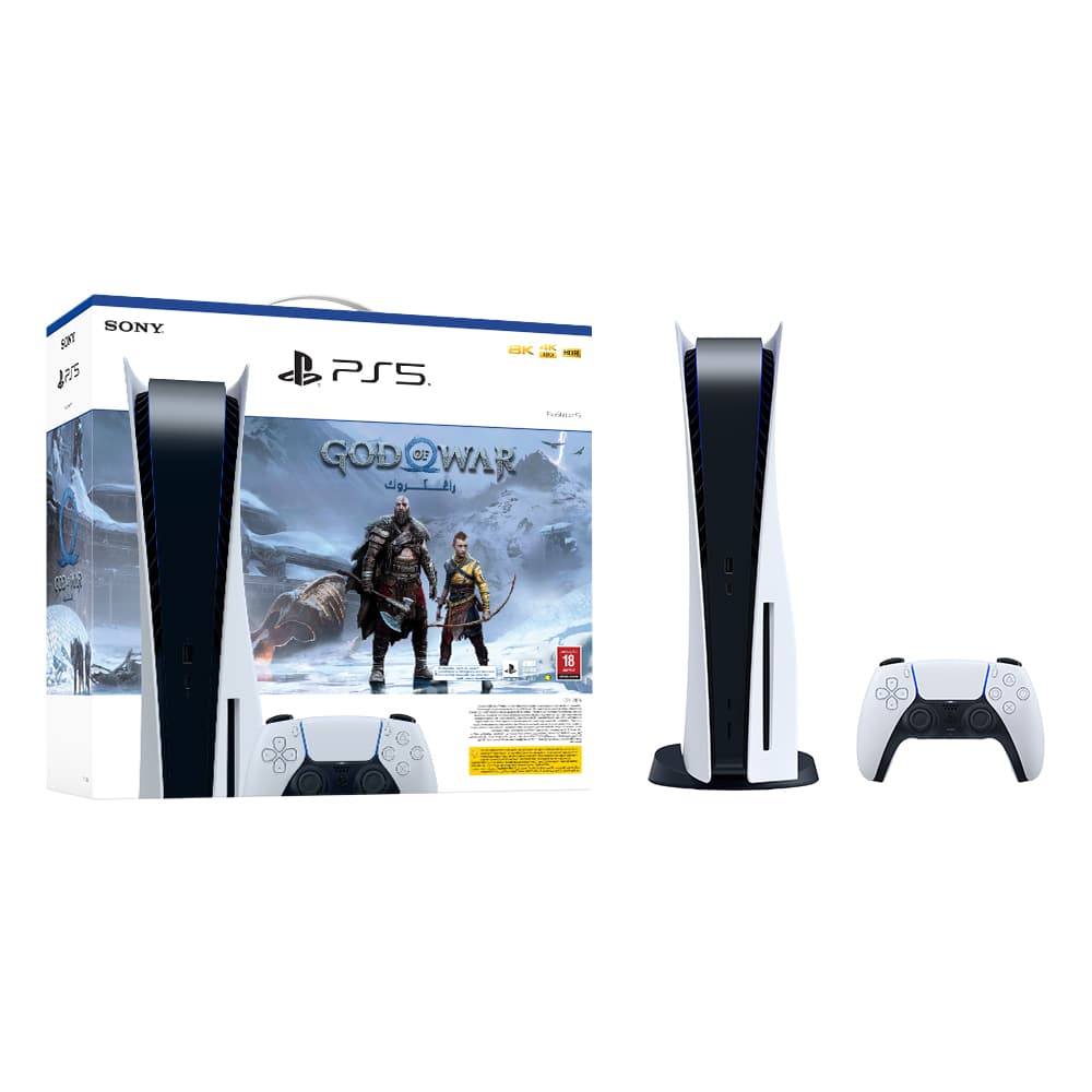 PlayStation 5 Blu-Ray Disc Bundle + God Of War Voucher Game | PS5 - Modern Electronics