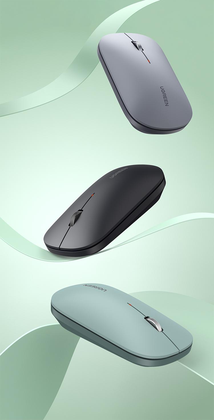 UGREEN Slim Portable Wireless Mouse, Gray - Modern Electronics