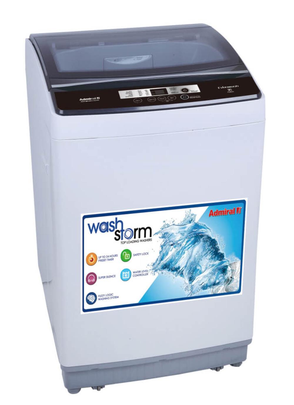 Admiral 7kg Top Load Washer, Fuzzy logic, 8 Programs, safety lock - Modern Electronics
