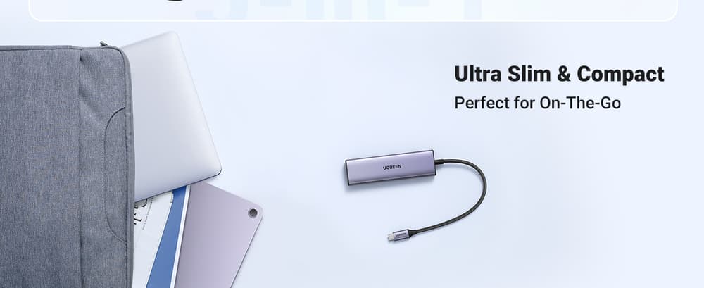 يوجرين محول USB-C إلى HDMI + 3 منافذ USB 3.0 A + PD Power - Modern Electronics