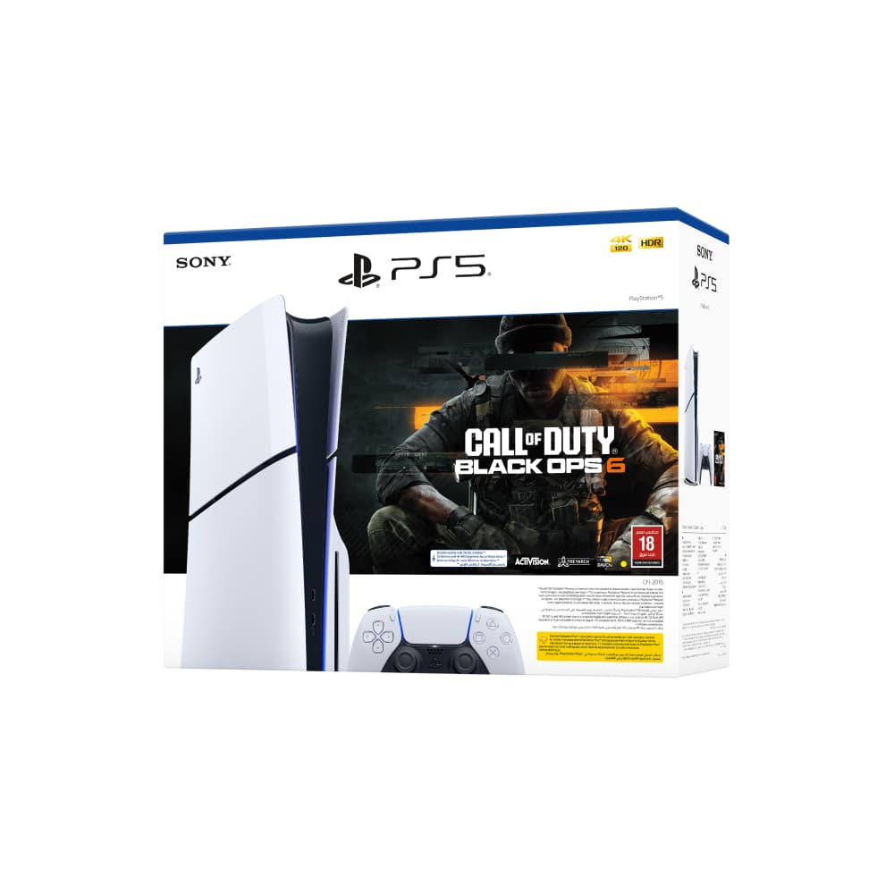 جهاز بلايستيشن 5 سليم مع قارئ أقراص Blu-ray مع قسيمة لعبة Call of Duty: Black Ops 6 على PS5 - Modern Electronics