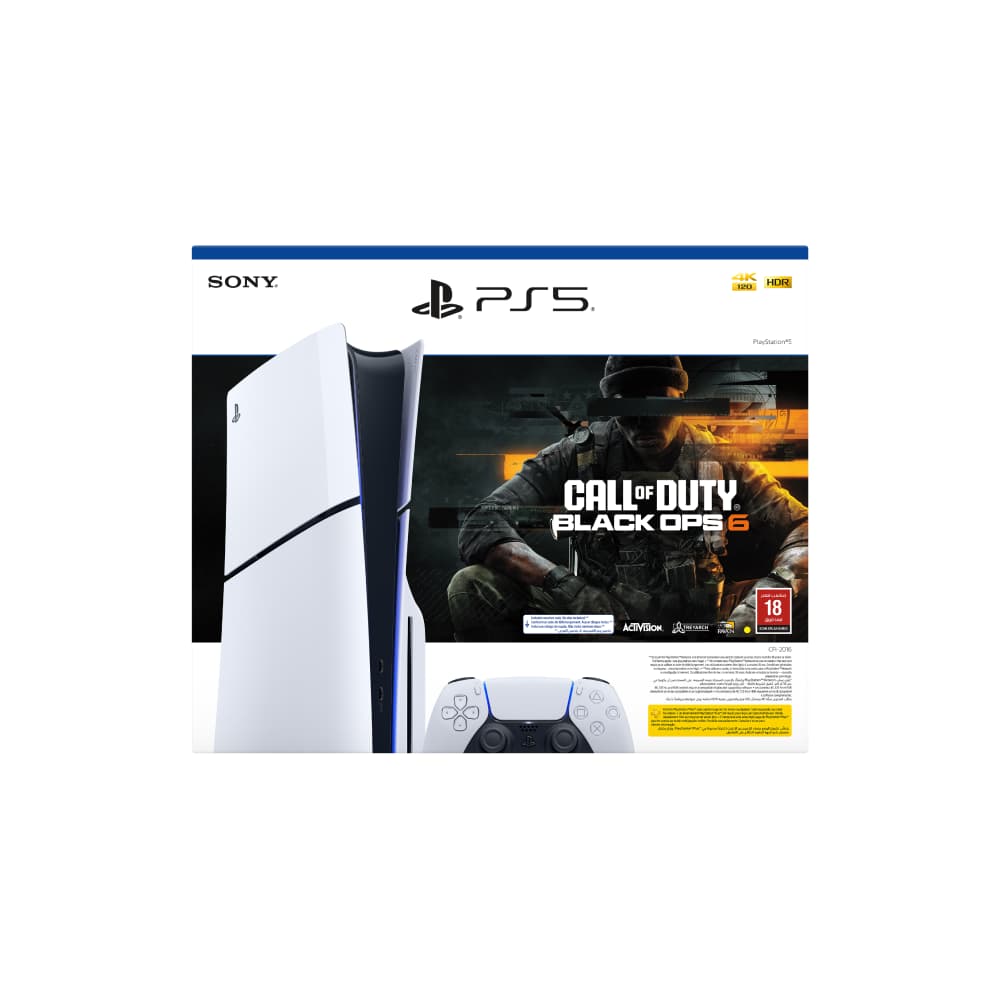 جهاز بلايستيشن 5 سليم مع قارئ أقراص Blu-ray مع قسيمة لعبة Call of Duty: Black Ops 6 على PS5 - Modern Electronics