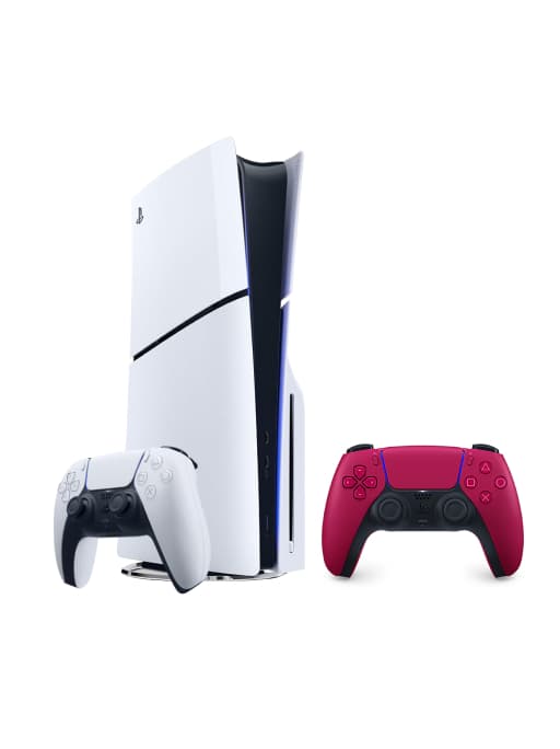 PlayStation 5 Slim Bluray Disc Console bundle with Extra DualSense Wireless Controller - Red - Modern Electronics