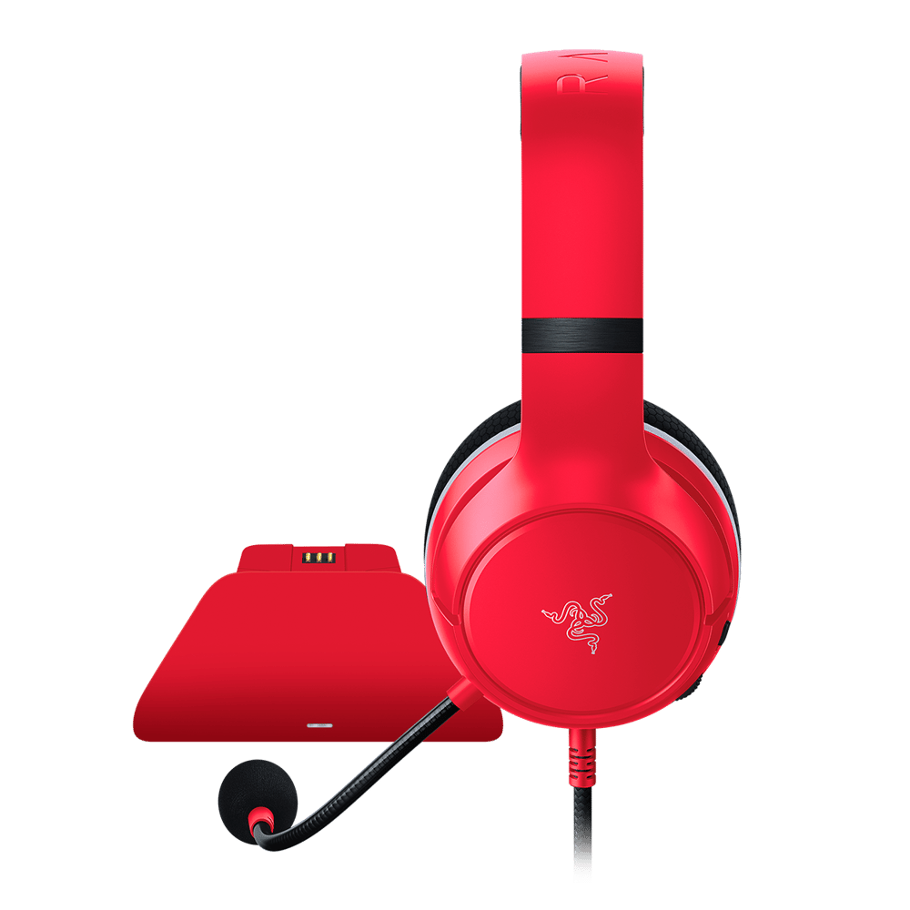 Razer Essential Duo Bundle for Xbox - Kaira X Headset with Xbox Controller charging Stand - Red - Modern Electronics