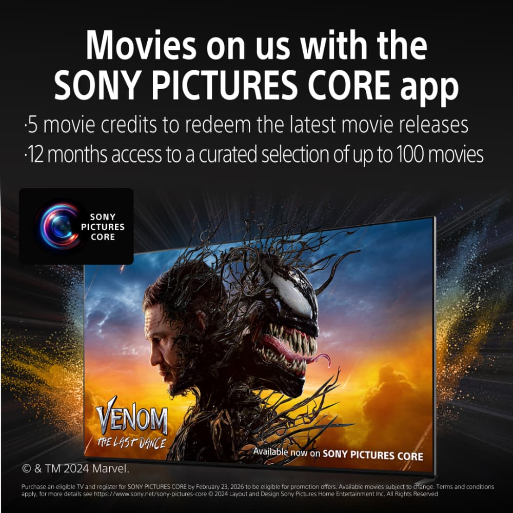 سوني | BRAVIA 5 | ‏95 بوصة | ‏XR Processor | ‏Mini LED | ‏4K بوضوح عالٍ فائق | نطاق ديناميكي عالٍ (HDR) | تلفزيون ذكي (Google TV) واحصل على سماعة شريطية موديل BRAVIA Theatre BAR 8 وصبووفر موديل SA-SW3 ومكبرات صوت خلفية موديل SA-RS3S - Modern Electronics