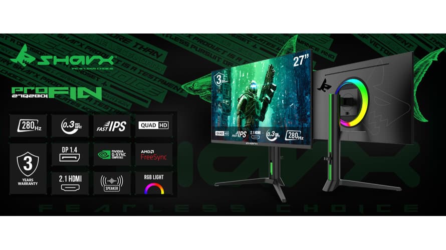 Sharx PROFIN 27Q280I Gaming Monitor | 27inch | QHD | IPS | 280 Hz | 0.3ms - Modern Electronics