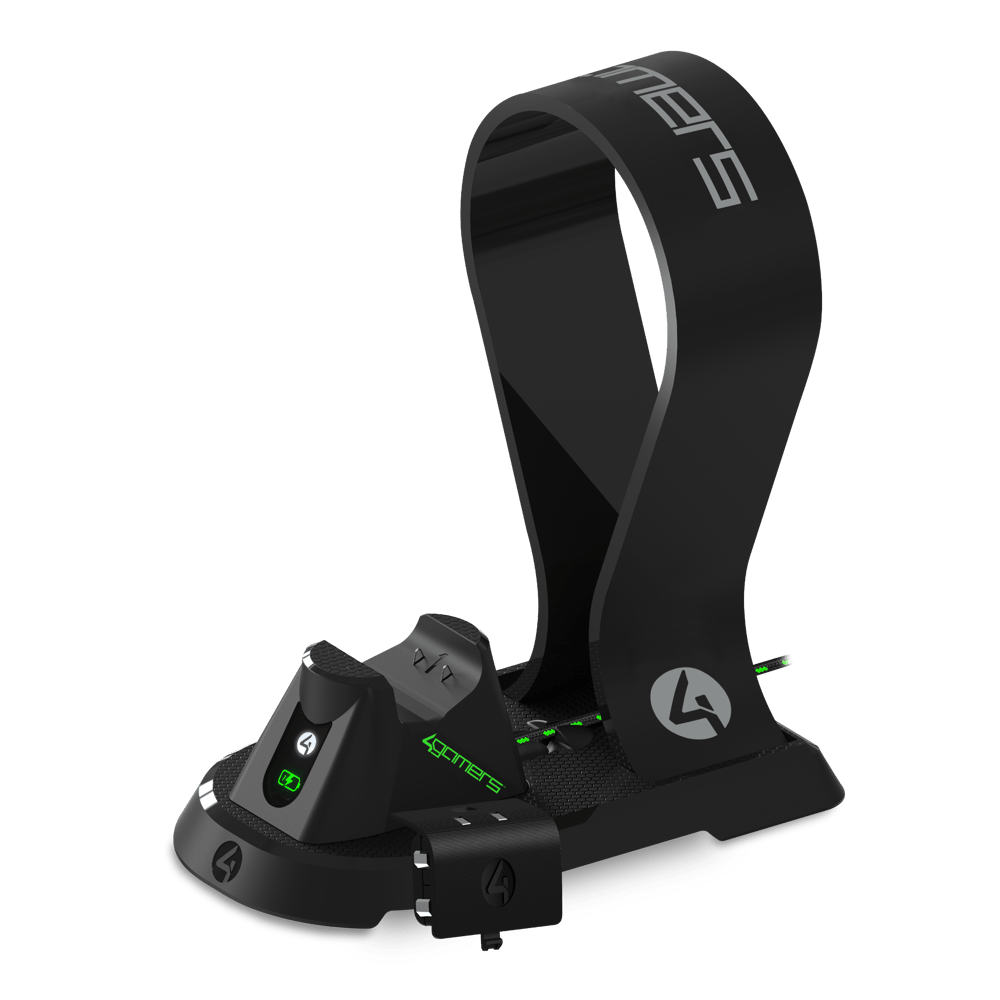 4Gamers SX-C60 X Charging Station with Headset Stand for XBOX Series X/S - Black - Modern Electronics