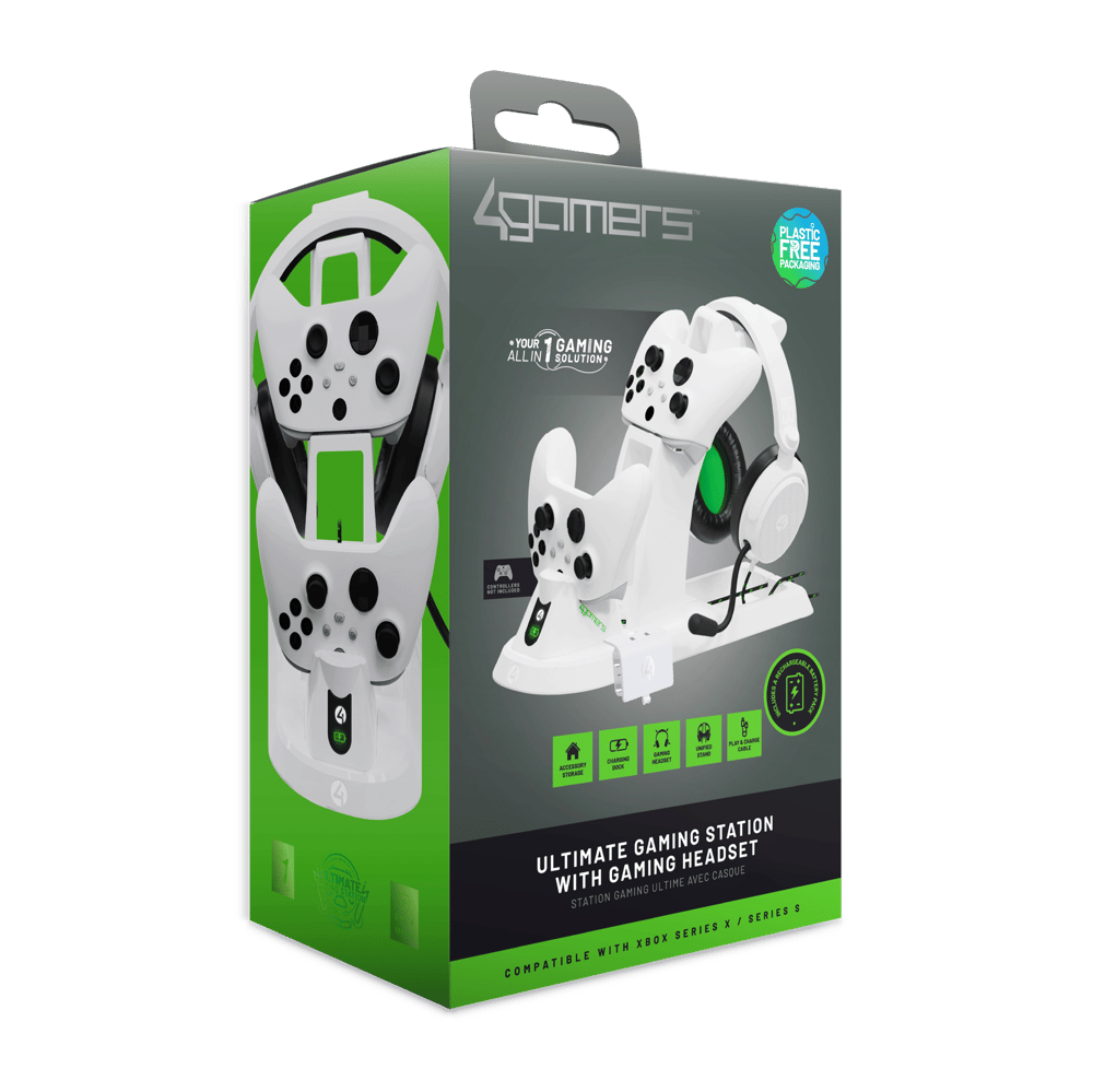 4Gamers Ultimate Gaming Station for XBOX Series X/S - White - Modern Electronics