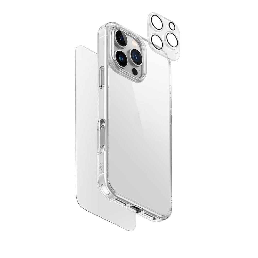 Uniq iPhone 16 Pro Clearvue 3in1 Set Cover |Transparent - Modern Electronics