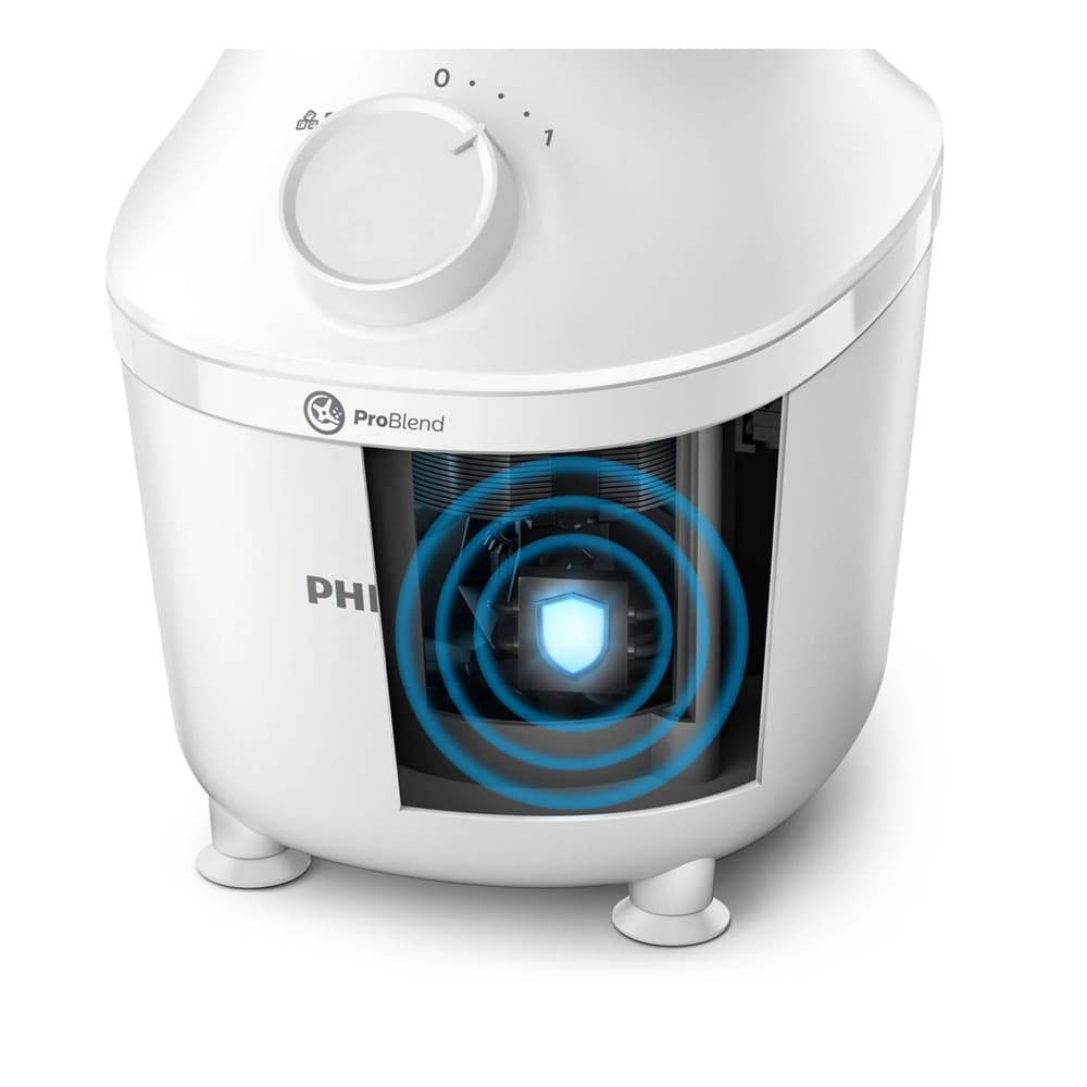Philips 3000 Series Blender|450W |1.9L |1 Speed|Pulse|Comes with a Mill |Chopper|White  - Modern Electronics