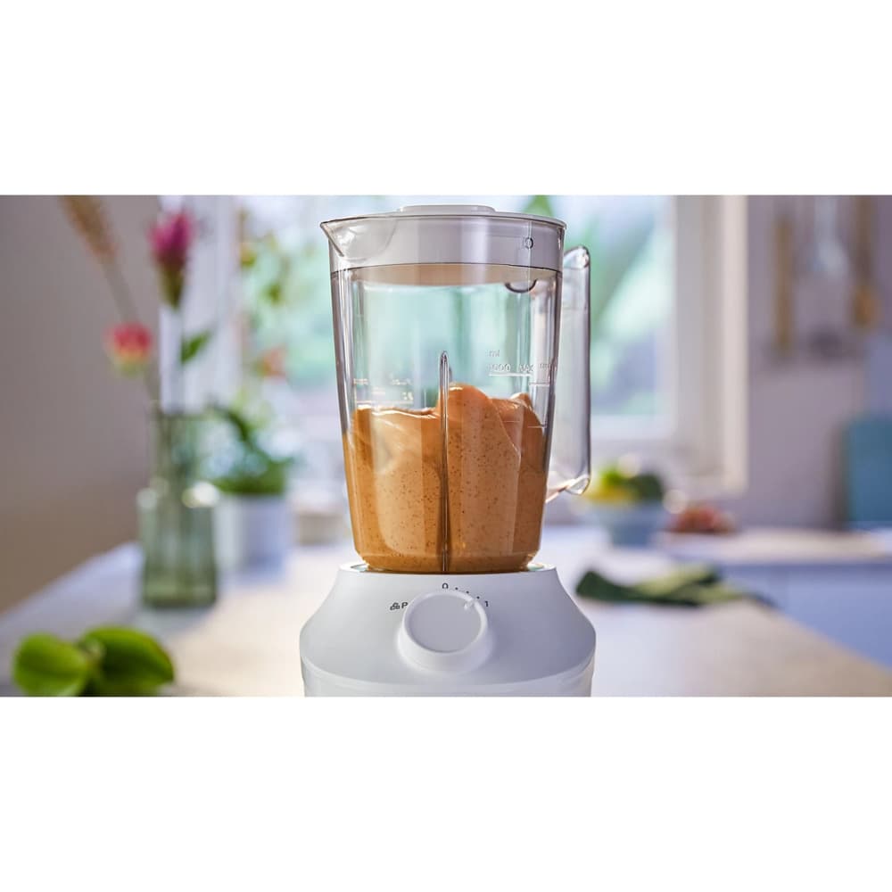 Philips 3000 Series Blender|450W |1.9L |1 Speed|Pulse|Comes with a Mill |Chopper|White  - Modern Electronics