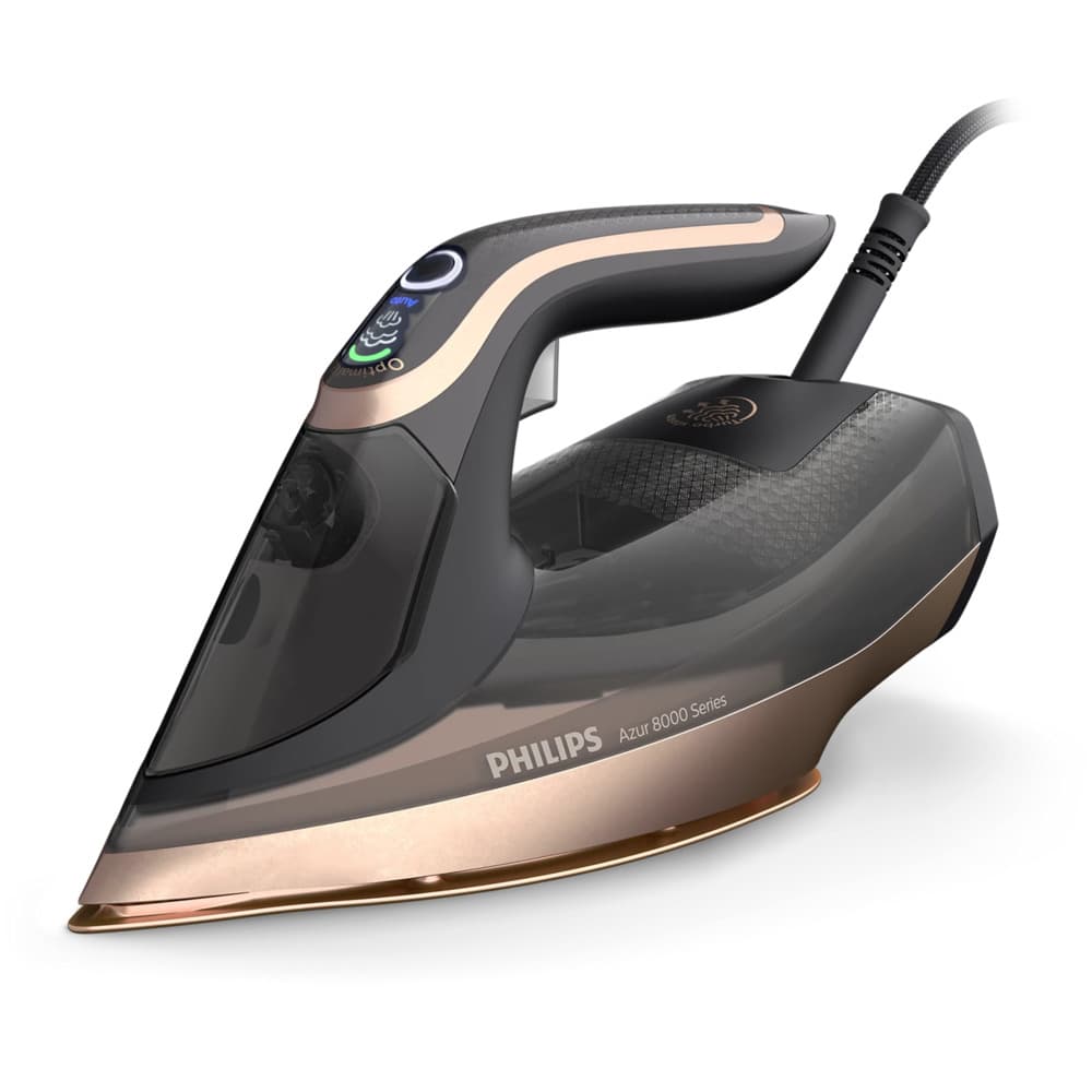 Philips Azur 8000 Series Steam Iron|3000W|80g/min Continuous Steam|350ML|Black/Rose Gold - Modern Electronics