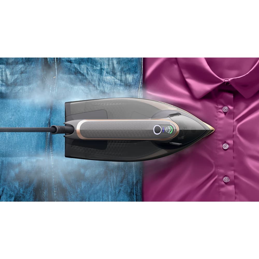 Philips Azur 8000 Series Steam Iron|3000W|80g/min Continuous Steam|350ML|Black/Rose Gold - Modern Electronics