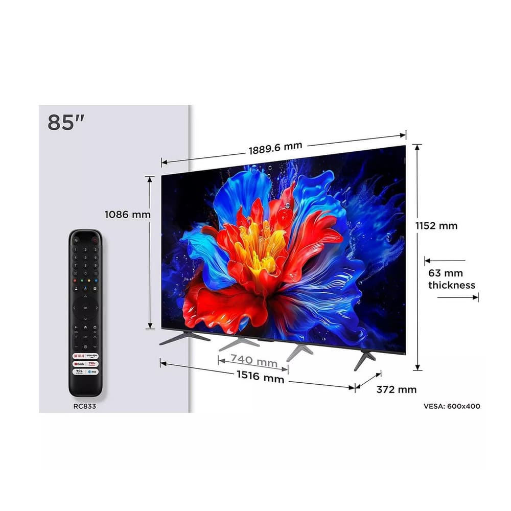 تي سي ال شاشة|85 بوصة|4 كي|جوجل تي في - Modern Electronics
