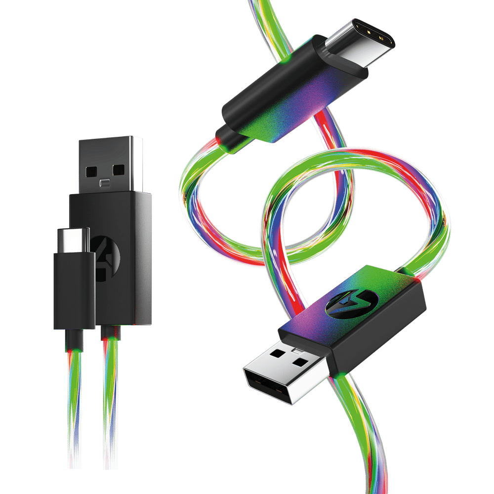 4Gamers Light Up Charging Cables Multiformat – 2m Twin Pack - Modern Electronics