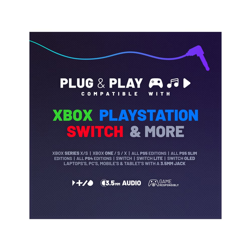 4Gamers Panther Gaming Headset Wave|Over Ear|Compatible with PS4/PS5|Xbox|Switch|PC |Flexible Mic|Forest  - Modern Electronics