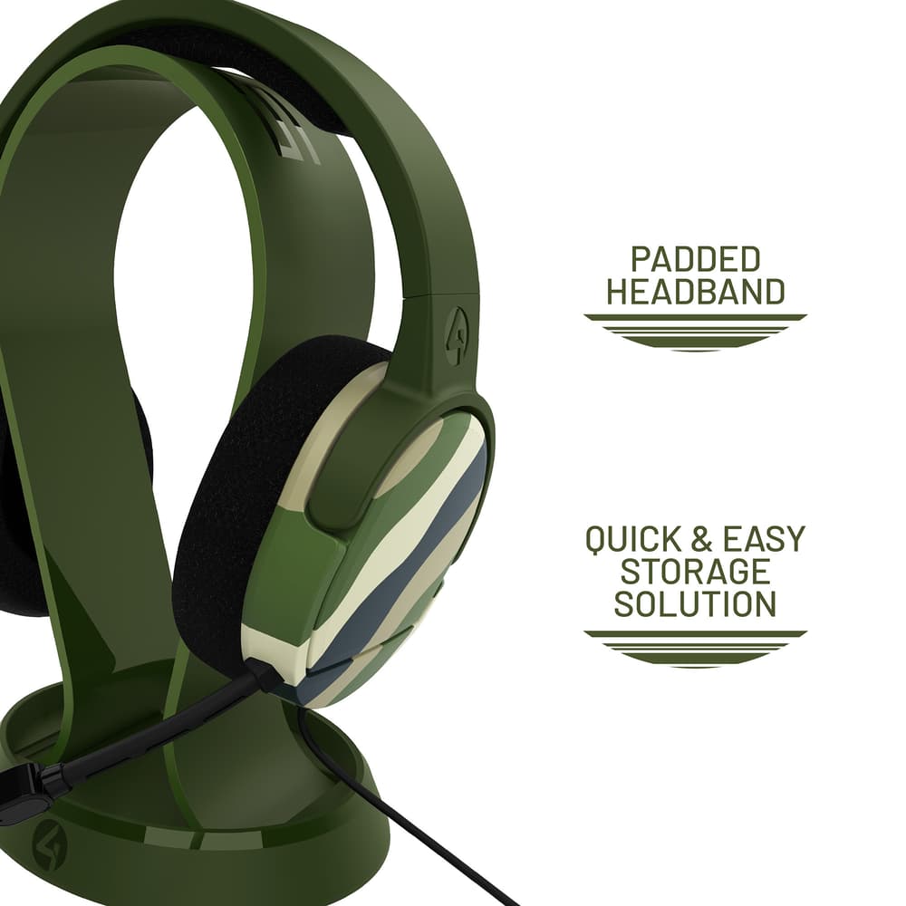 4Gamers Panther Gaming Headset Wave|Over Ear|Compatible with PS4/PS5|Xbox|Switch|PC |Flexible Mic|Forest  - Modern Electronics