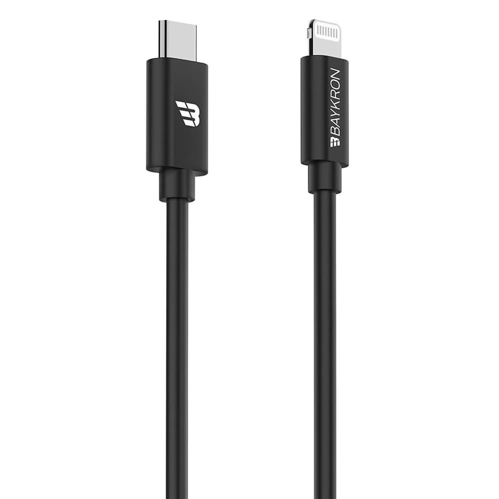 Baykron USBC-Lightning |3A| 1.2M| TPU|Black - Modern Electronics
