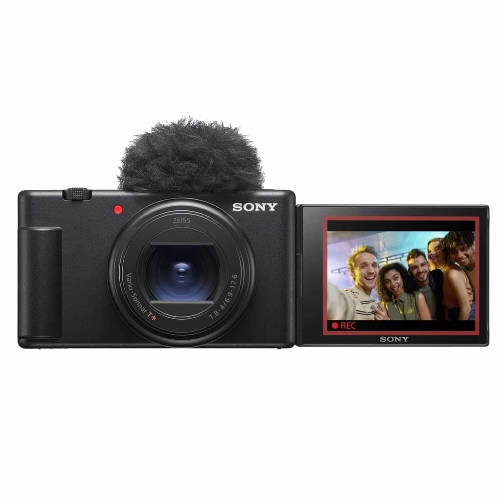كاميرا سوني ZV-1 الرقمية المدمجة لمدونة الفيديو مع قبضة تصوير لاسلكية | ميكروفون فائق الصغر ECM-G1 وبطاقة ذاكرة SF-E64A سعة 64 جيجا - Modern Electronics