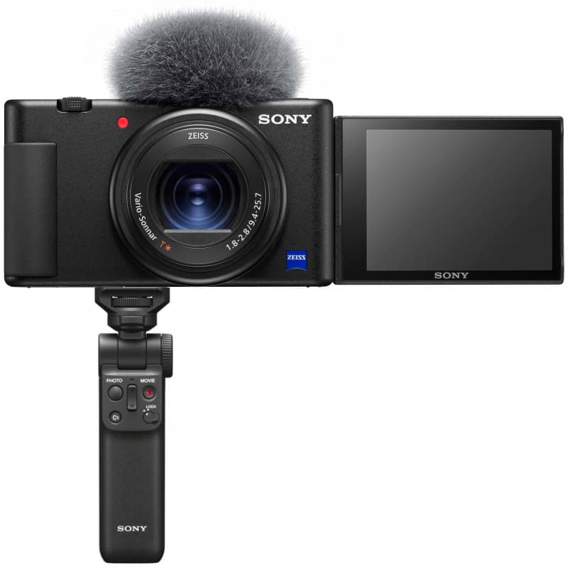 كاميرا سوني ZV-1 لتدوين الفيديو | مدمجة مع عدسة مماثلة لـ ZEISS 24-70مم - f / 1.8-2.8 + مقبض لاسلكي بتقنية البلوتوث - Modern Electronics